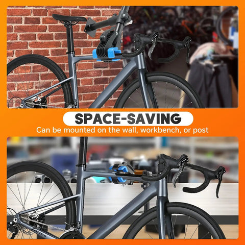 Heavy Duty Bike Repair Stand Bench Mount for Road and Mountain Bikes Adjustable Work Stand with Non Slip Silicone Clamp