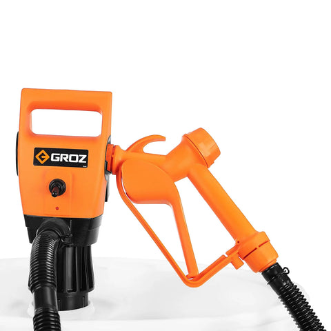 Heavy Duty Electric Drum And Ibc Tote Pump Pushes 5 Gpm Effortless, Features Telescopic 33 To 49 Inch Shaft, UL Listed Plug And Play Power Adapter, Hassle Free Diesel Antifreeze Transfer.