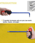 Heavy Duty Hex Key Allen Wrench Set With Metric And Imperial Sizes Torx And Star Bits Long Arm Ball End Wrenches Industrial Grade Chrome Vanadium Steel Includes Durable Storage Bag with T-handle grip and design introduction.