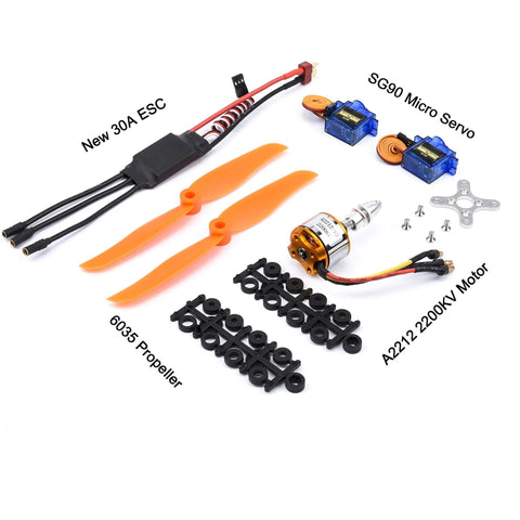 RC Fixed Wing Planes And Multirotors 2212 2200KV Brushless Motor SG90 9G Micro Servo 30A ESC And 6035 Propellers Combo Kit