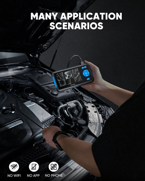 Endoscope Camera With Light For Tight Spots, 4.3 Inch HD IPS Display used for engine inspection