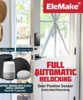 Smart Deadbolt Door Lock With WiFi Connection Digital Touchscreen Bluetooth 2.4 GHz Black Finish on a white door with Alexa and Google Home.