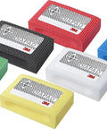 Variety of Flexible Diamond Hand Lap Finishing Pads M40 Micron Open Dot Pattern 2.25 by 3.75 in shown in multiple colors for polishing.