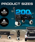 Foldable Beach Wagon With 9 Inch All Terrain Wheels Beast Heavy Duty Cart That Holds Up To 300 Lbs Dual Battery Pack