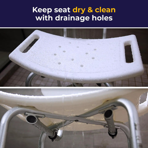 Bariatric Heavy Duty Bathroom Bench With Back Rest No Slip Shower Chair Gray Built To Last Safe For Seniors And Disabled Bathrooms Perfect