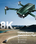 4K Drone With 8K Photos 3 Axis Gimbal Ultra Stable GPS Beeper Cruise Control 20000ft Transmission Under 249g flying outdoors