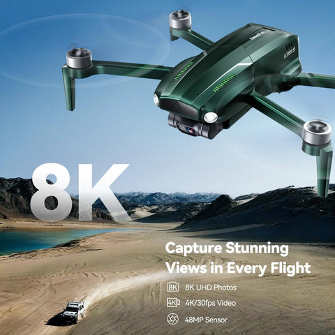 4K Drone With 8K Photos 3 Axis Gimbal Ultra Stable GPS Beeper Cruise Control 20000ft Transmission Under 249g flying outdoors