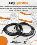 Two 16 Ft Outboard Hydraulic Steering Hose Kit HO5116 for SeaStar Teleflex Systems with pre-attached fittings displayed.