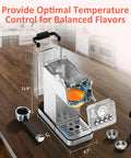 Score That Cafe Style Shot At Home With A 20 Bar Espresso Machine showing detailed components and measurements on a kitchen table.