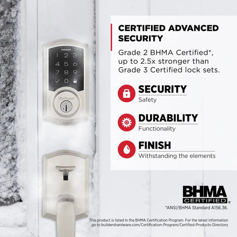 Ditch The House Keys With This Electronic Touchpad Deadbolt Packing Auto Lock And Separate User PINs For Top Tier Home Security In A Brushed Satin Nickel Finish That Holds Up Tight