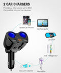 2 Socket Car Charger With Independent Switch, 80W Per Socket, 12/24V Cigarette Lighter Splitter, device compatibility illustration