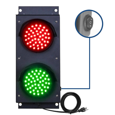Heavy Duty Led Two Section Loading Dock Bay Traffic Light With Kick Ass Bright Red And Green Signals IP65 Weatherproof Aluminum Housing easy hook up design