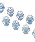 10 Piece Lug Nut Key Set for Your Car Wheel Locks Anti Theft Spline Keys 0 to 9 Points shown with metal hex bolts
