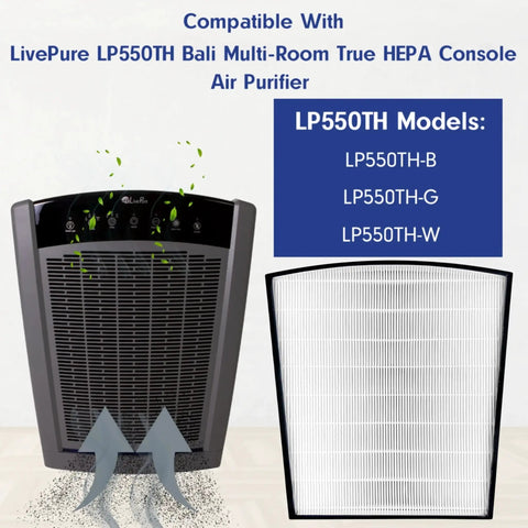 Top Rated True HEPA Replacement Filter For Bali Series Air Purifiers LP550TH LP550THP LP560 with compatible model list