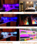 Rgb Color Changing Led Under Cabinet Lights Kit With Wireless Remote Dimmable Six Puck Lamps For Kitchen Ambiance