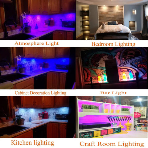Rgb Color Changing Led Under Cabinet Lights Kit With Wireless Remote Dimmable Six Puck Lamps For Kitchen Ambiance