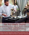 Chef using Induction Cooktop Pro Grade 1800W Commercial Burner With Premium Glass And Large Heating Coil NSF Certified Chef Edition for precise cooking