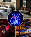 Sexy Woman Neon Sign Wall Light For Home Bar Bedroom Game Room Decor Neon Art in various room settings