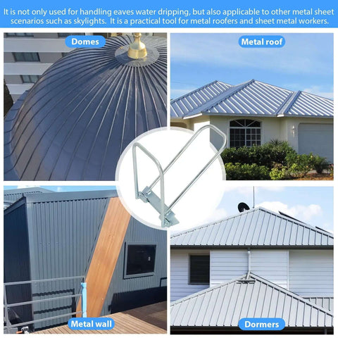 Pro Grade Standing Seam Roofing Tool For Roofers And Sheet Metal Pros Fast And Clean Hemming For Drip Edges Easy Folding And Quick Seaming Heavy Duty Steel Construction Built To Last shown with metal roofs and domes.