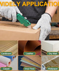 All Metal Utility Knife Retractable Heavy Duty Aluminum Body For Durable Cutting, Locking Blade, Pro Grade Box Cutter For Construction, Carpentry, And DIY Projects, Built To Withstand Drops And Tough Jobs on cardboard box