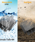 Outdoor IP68 Waterproof 4-Way Junction Box Enclosure built tough for underground wiring shown in water and dust conditions.