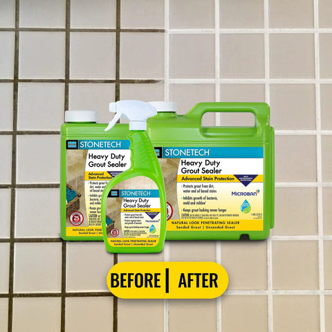 Heavy Duty Grout Sealer For Tough Stains, Water Based Penetrating Sealant That Keeps Grout Looking Fresher Longer, 1 Quart 32 Oz Bottle