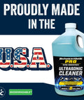 Badass Ultrasonic Cleaner And Degreaser Concentrate 128 Oz bottle for cleaning engine parts, makes eight gallons, biodegradable formula.