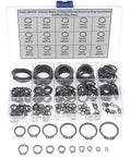290 Piece C Clips External Retaining Ring Assortment Kit Heavy Duty Black Alloy Steel 15 Sizes 4mm To 18mm in box