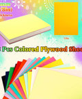 Geelin 18 pcs colored plywood sheets, 18 x 12 in, 1/8 in thick (3 mm), craft wood for laser cutting and DIY