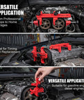 9 Piece Universal Engine Camshaft Clamp Locking Tool Kit For Dual Overhead Cam Motors on engine, highlighting tough nylon clamps and versatility.