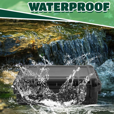 Waterproof Hard Case With DIY Customizable Foam Insert And Included Knife, Rugged Portable Protective Storage, in water