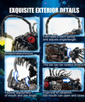 Anglerfish Mechanical Lantern Build Kit For Ocean Lovers Lego Compatible Sea Creature DIY Bricks Set With Steampunk Details Perfect Office Or Home Decor For Adults 1038 Pieces STEM Gift For Ages Eight To Sixteen And Up, adjustable head and tail