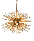 12 Light Gold Finish Sputnik Chandelier Dimmable Incandescent E12 Bulbs 39.4 Inch Hardwired Ceiling Light