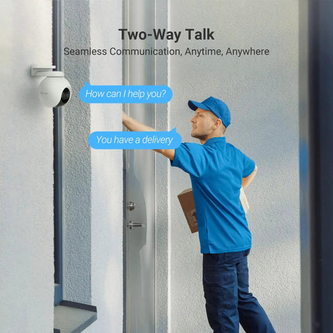 Dual Lens 1080P Outdoor Security Camera With Color Night Vision, Active Light And Siren Alarm, PIR Motion Detection, Two Way Talk