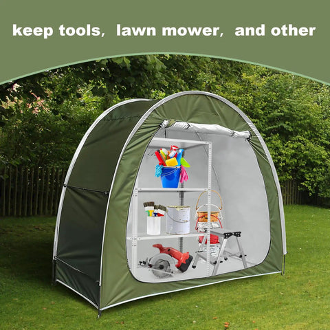 Outdoor Bike Storage Tent Waterproof Portable Bicycle Shed For 2 Bikes With Upgraded Oxford Fabric Garden Shelter Pool Cover And Tool Shed Storage Space Saving