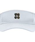 Cool CNC Tools Vise Gauge Square For Machinist Guys Gifts Breathable White Sun Visor with logo details, adjustable fit.