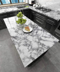 36x197 Inch Extra Wide Grey Contact Paper For Countertops Peel And Stick Waterproof Vinyl Laminate Sheets installed in modern kitchen