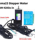 Closed Loop Stepper Motor Kit 428OzIn 3Nm Nema23 57HSZ3N With HSS57 Driver Power Cable And Encoder Cable 24 80VDC