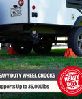 Beefy Wheel Chocks 2 Pack Non Slip Solid Polypropylene Prevent Rolling On Slopes For RVs Trailers Campers Trucks And Boats