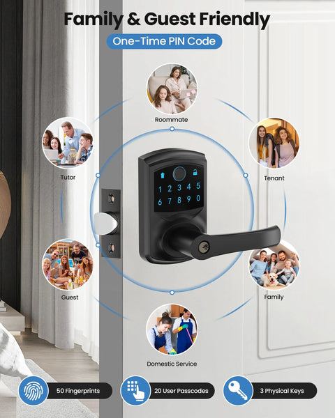 Slick Smart Fingerprint Door Lock With Keyless Keypad Handle Featuring No Sweat Biometric Entry And Legit Fast Access While Leveling Up Your Home Security Setup Today
