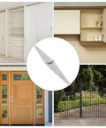 Heavy Duty Slotted Bearing Door Hinge With Galvanized Iron And Protective Coating For Outdoor Use On Garden Gates And Doors Easy Install Weather Resistant Metal Hinge For Fence And Gate Hardware displayed with doors and gates