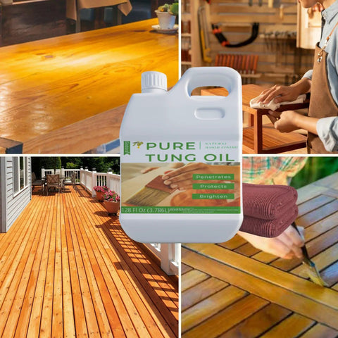 128 Oz Pure Tung Oil For Wood Finishing And Sealing Waterproof And Food Safe Go To Pro Grade Favorite