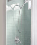 Handheld Shower Kit With 4 Functions, Spectra Plus Spray, Pro-Grade Ergonomic Grip, 59-Inch Metal Hose, mounted in shower