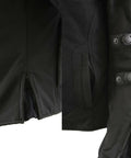 Women's Armored Textile Motorcycle Jacket With Removable Liner Ride Ready For All Seasons, close-up of side zipper and mesh panel details