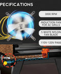 Induction Fan Motor Replacement For Pellet Grills With White Nylon Blade 3000 RPM 120V 60Hz Includes Four Screws Bolt In Plug And Play Replacement For Most Major Pellet Grills Combustion Blower
