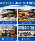 Commercial Snowflake Ice Maker Featuring Quick Draw Touchscreen Tech For Lightning Fast Fluffy Shaved Ice Outputs used in restaurant, dessert shop, stall, snack bar setups.