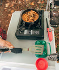 Portable Outdoor Butane Stove For Camping And Catering On The Go With Electronic Ignition Ultra Quiet One Burner Cooker In Black Includes Hard Case