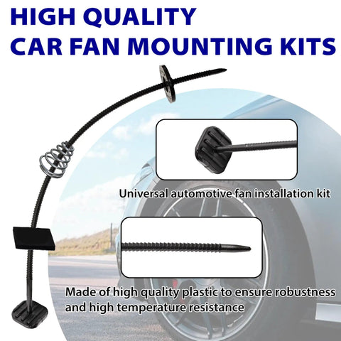 Universal Car Radiator Fan Mounting Kit With Clips And Zip Ties For Electric Hold Down Cooling Fan Mount Transmission Cooler