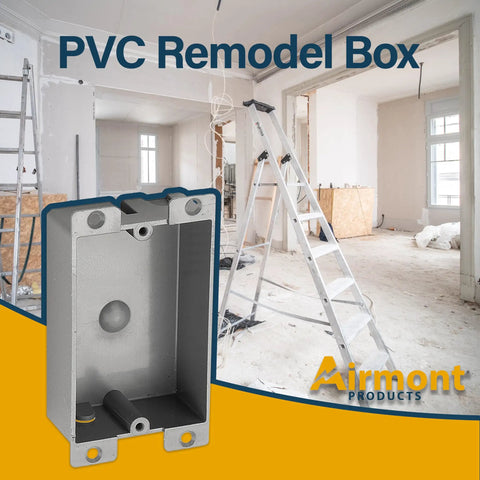 Pack Of 6 Durable Plastic Electrical Boxes For Tight Remodel Jobs Shallow 8 Cu In Grey Single Gang Old Work Junction Box
