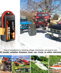 4S 650mAh LiPo Battery 14.8V 130C With XT60 Plug For RC Cars Trucks Boats Drones Planes Quadcopters FPV Racing 4 Pack